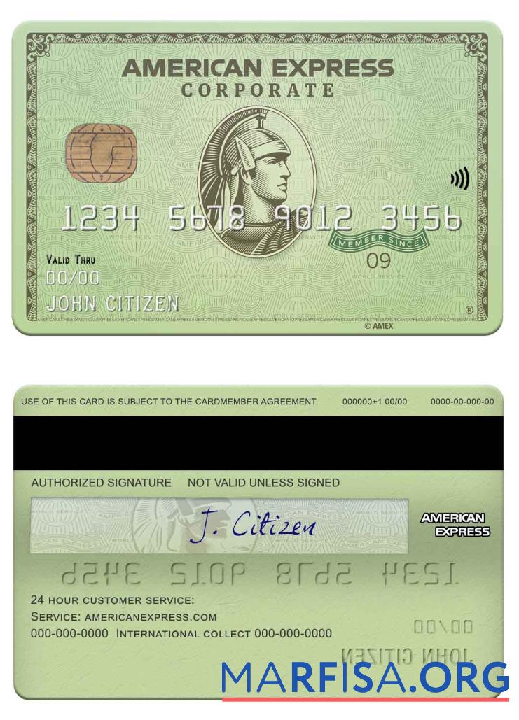 Downloadable USA Massachusetts Radius bank american express green card example